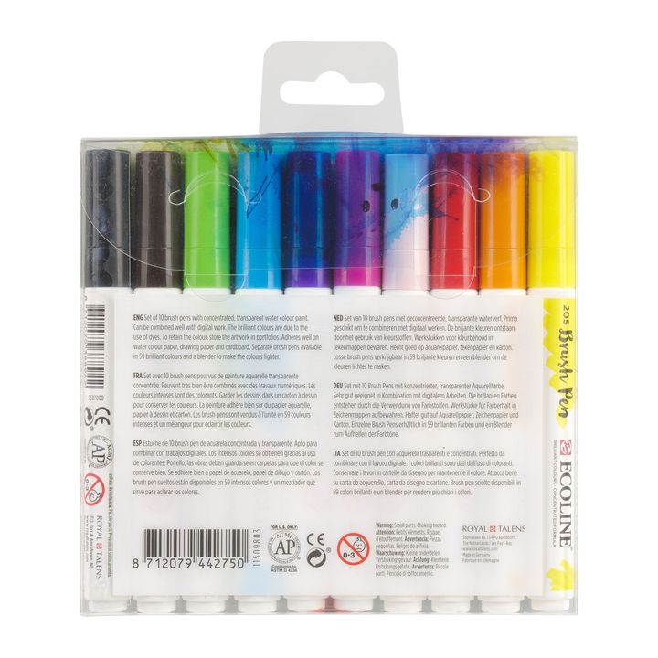 Penne acquerellabili Ecoline Brush Pen Bright