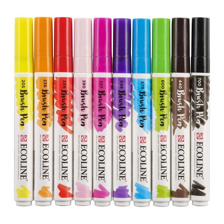 Penne acquerellabili Ecoline Brush Pen Bright