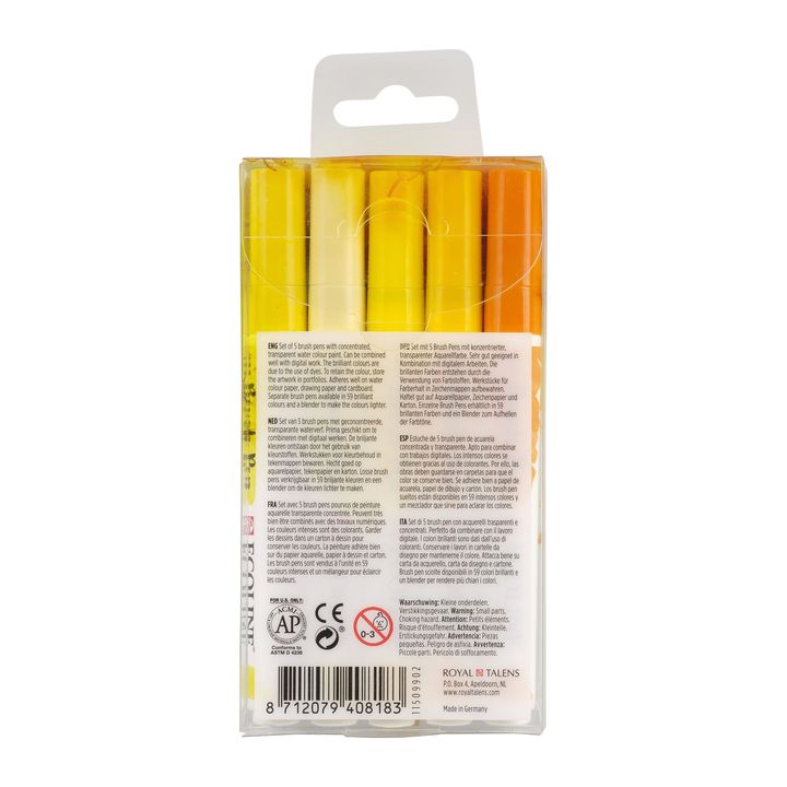 Penne acquerellabili Ecoline Brush Pen Yellow