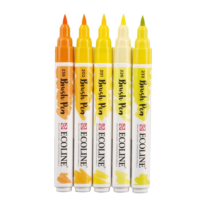 Penne acquerellabili Ecoline Brush Pen Yellow