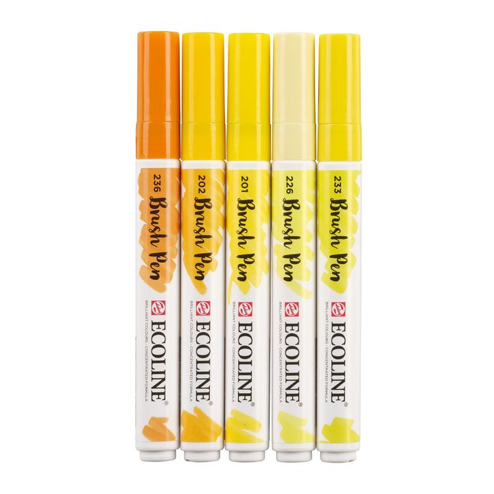 Penne acquerellabili Ecoline Brush Pen Yellow