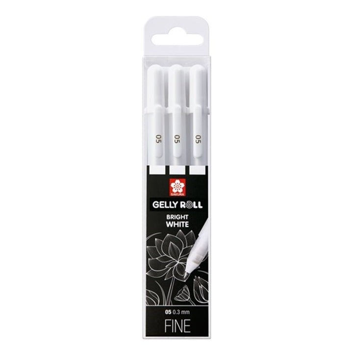 Penne gel Sakura Gelly Roll bianco brillante - 3 pezzi | scegli la variante - 05 fine