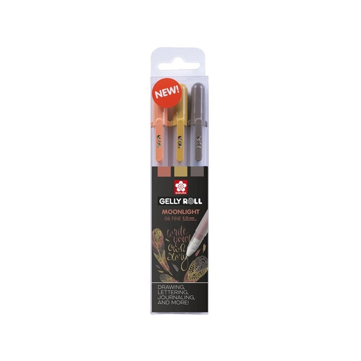 Penne gel Sakura Gelly Roll MOONLIGHT - 3 pezzi – nature