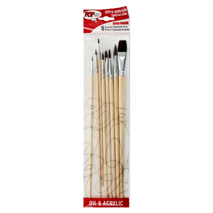 Pennelli per pittura Pebeo - set di 8 pezzi [950251]