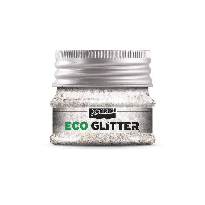 Pentart a grana grossa con glitter naturali da 15 g – argento