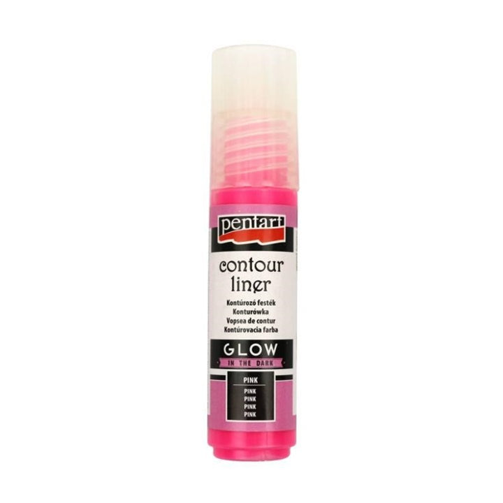 Pentart Glow-in-the-Dark Contour Paint 20 ml – Lime