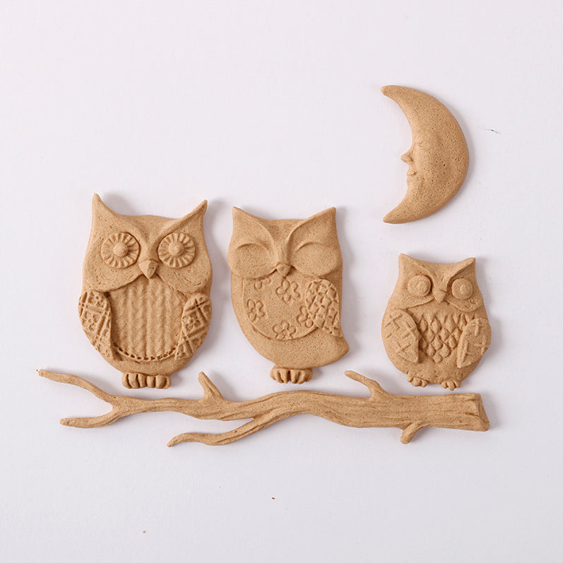 Pentart legno flessibile Gufetti 9 cm