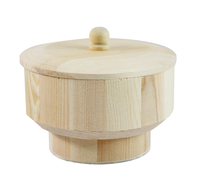 Pentart scatola rotonda in legno con coperchio 11 x 9 x 7 cm