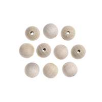 Perline di legno da 2,5 cm - Confezione da 10 | Vari colori | Vari colori - Naturale