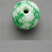 Perline tonde in vetro effetto marmo 8 mm – 15 pz – verde-bianco