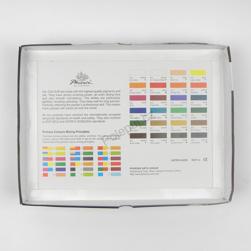 Phoenix - set dei colori ad olio 12–24 x 12 ml
