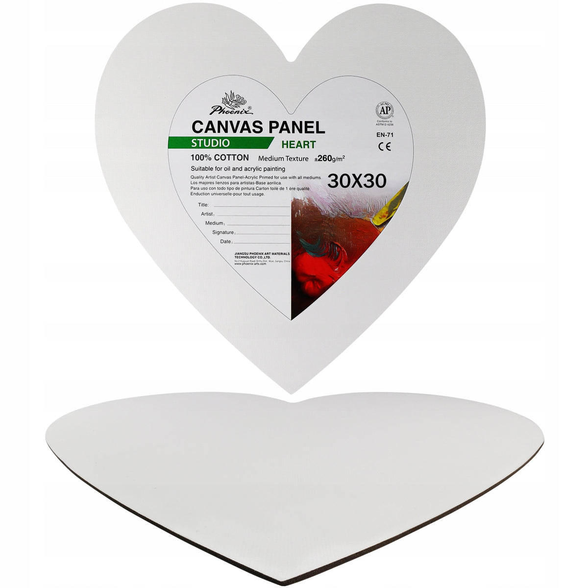 Phoenix telaio a cuore in tela su cartone telato 3 mm | 20–50 cm