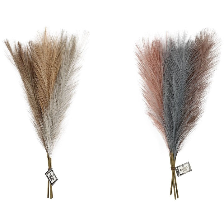 Pianta artificiale - Erba di pampa decorativa – marrone, grigio, beige