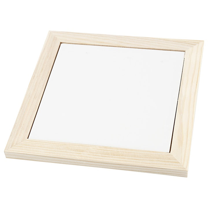 Piatto in porcellana con cornice in legno | misure diverse