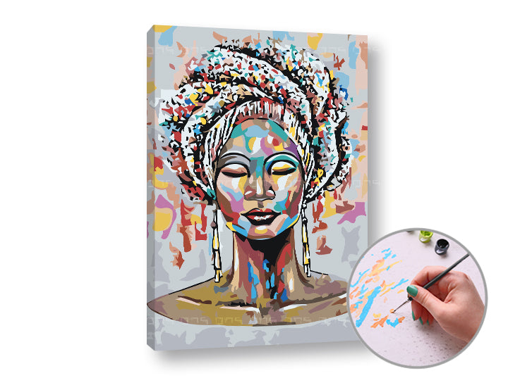 Pittura per numeri AFRICANO – sul telaio