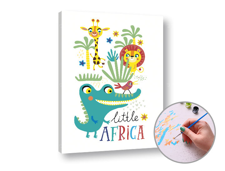 Pittura per numeri LITTLE AFRICA – sul telaio