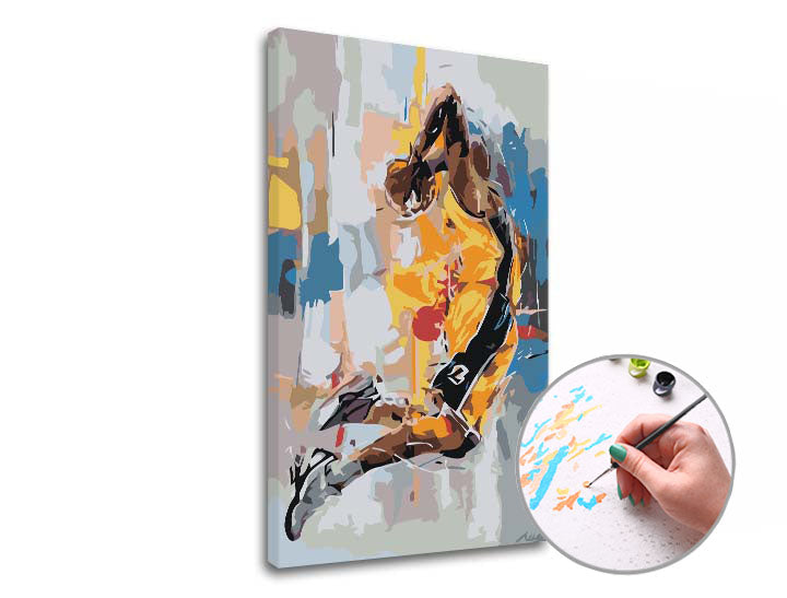 Pittura per numeri MEMORIA DI KOBE BRYANT – sul telaio