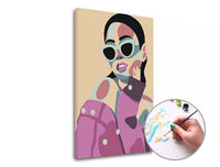Pittura per numeri POSA FEMMINILE – sul telaio