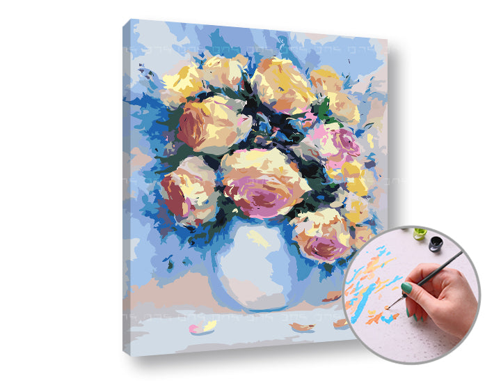 Pittura per numeri ROSES IN THE PASSION – sul telaio