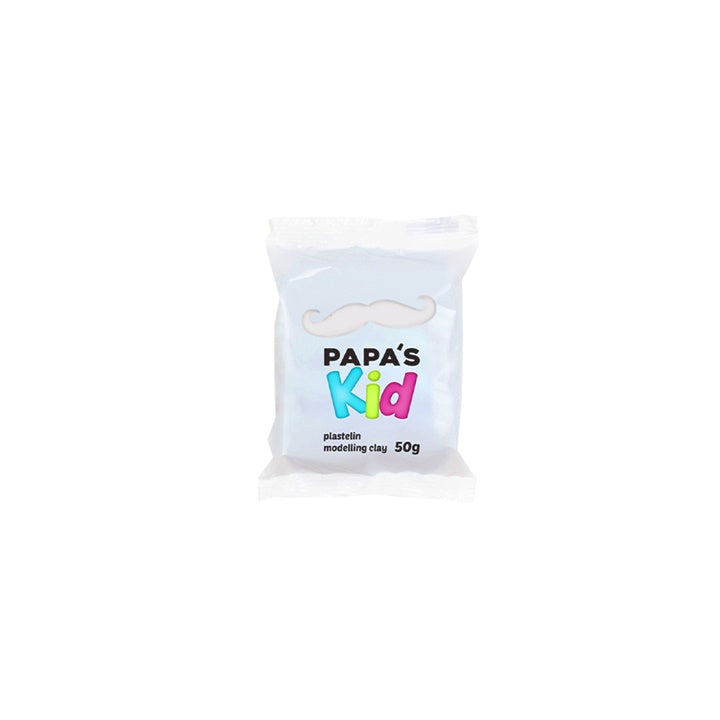Papa's Kid Modelling Clay per bambini 50g – Bianco
