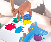 Plastilina morbida naturale Jovi My First 4 x 38 g + 3 timbri in legno Emotions