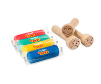 Plastilina morbida naturale Jovi My First 4 x 38 g + 3 timbri in legno Emotions
