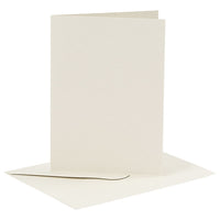 Cartolina con busta 6 pezzi - 10,5 x 15 – perla
