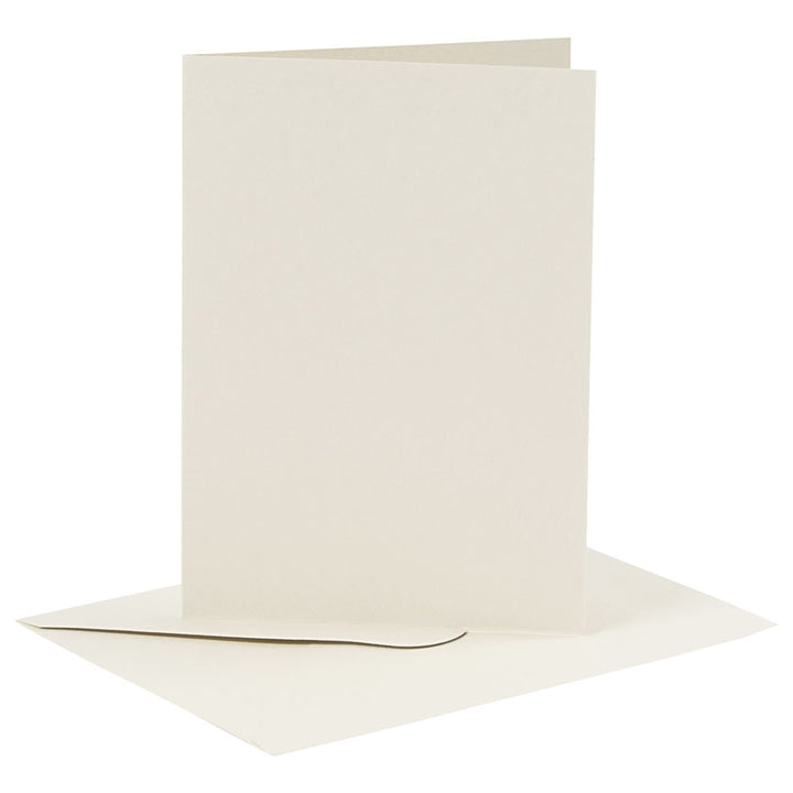 Cartolina con busta 6 pezzi - 10,5 x 15 – perla