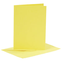 Cartolina con busta 6 pezzi - 10,5 x 15 – giallo