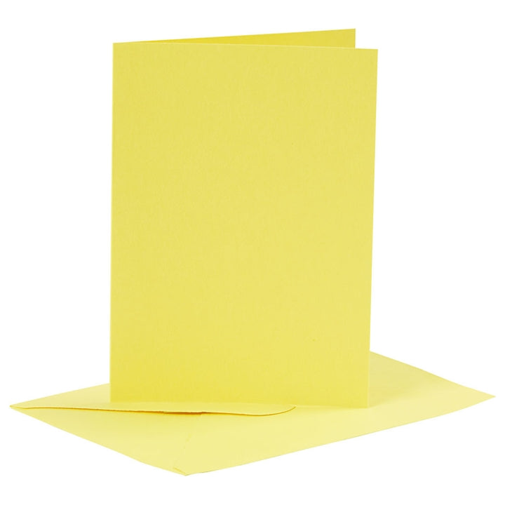 Cartolina con busta 6 pezzi - 10,5 x 15 – giallo