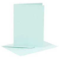 Cartolina con busta 6 pezzi - 10,5 x 15 – azzurro