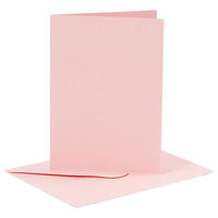 Cartolina con busta 6 pezzi - 10,5 x 15 – rosa