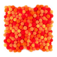 Pom Pom in acrilico, 1 cm - 120 pezzi | Vari colori | Vari colori - Arancione