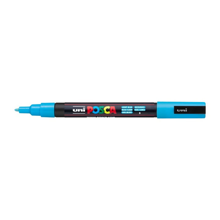 Marcatore UNI POSCA PC-3M 0.9 - 1.3 MM – azzurro (8)