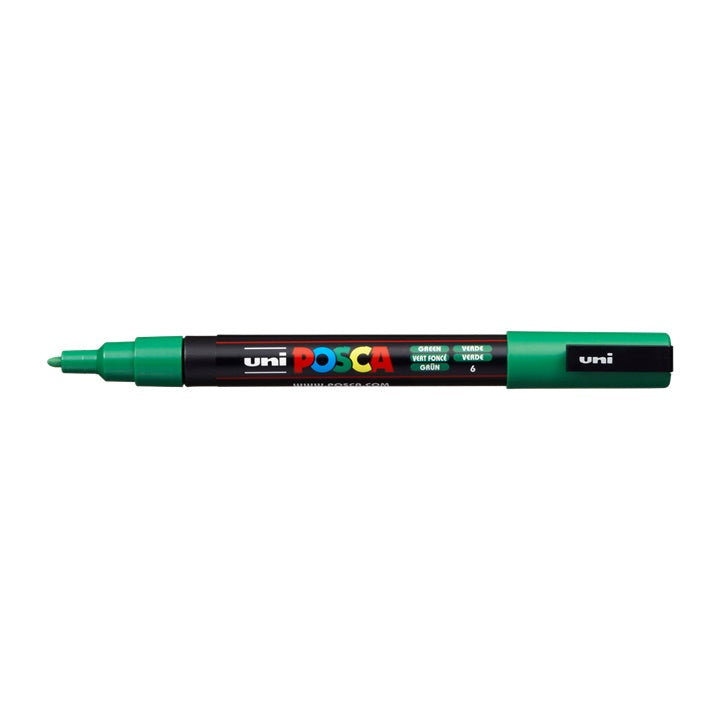Marcatore UNI POSCA PC-3M 0.9 - 1.3 MM – Verde (6)