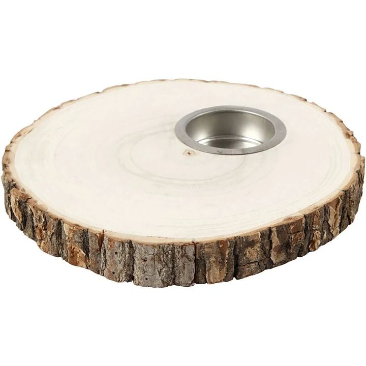 Portacandele in legno per candeline — immagine 1