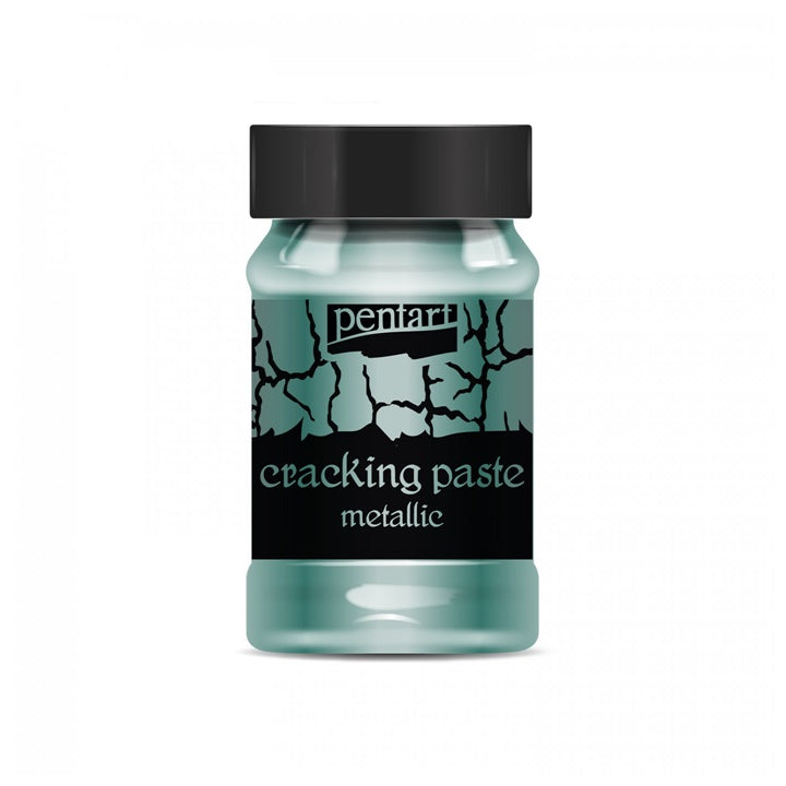 Pasta con l'effetto di crepe metallic Pentart 100 ml – Silvery Turquoise