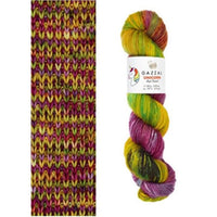 Filato per maglieria Gazzal Unicorn 100 g – bordeaux-verde