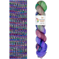 Filato per maglieria Gazzal Unicorn 100 g – viola-verde