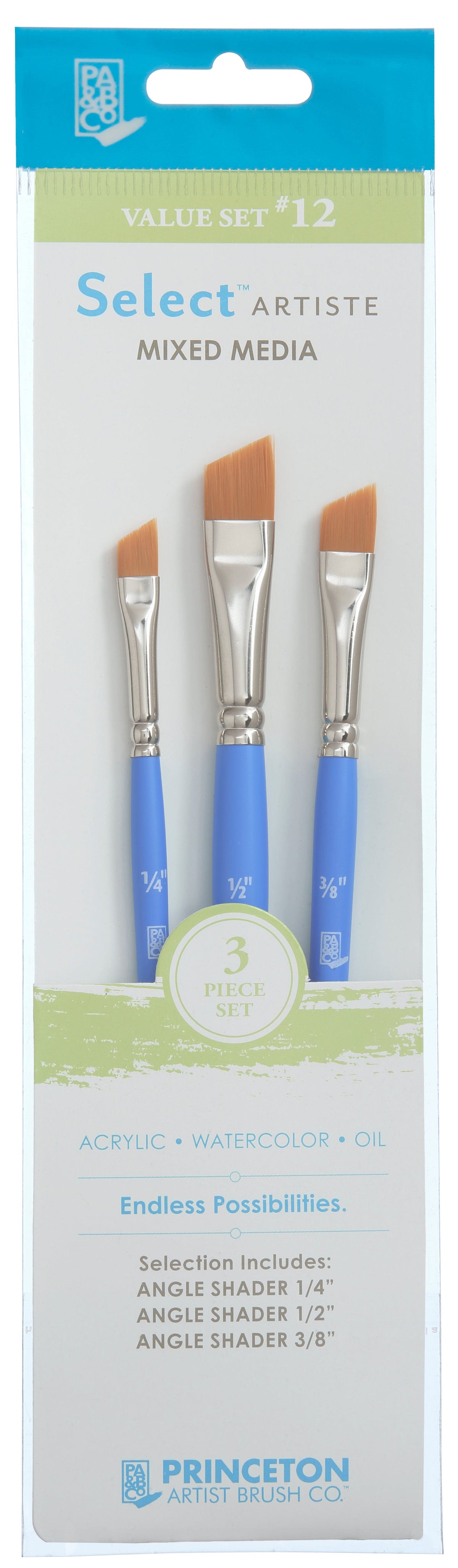 Set di pennelli angolari universali PRINCETON Select – 3 pz