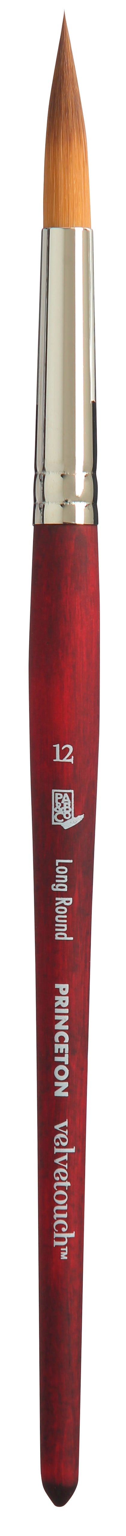 Pennello sintetico a punta tonda allungata PRINCETON Velvetouch Long Round a manico corto – 12