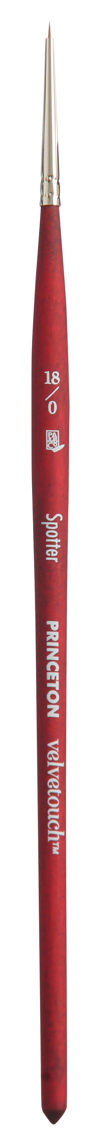 Pennello da dettaglio universale PRINCETON Velvetouch Spotter con manico corto – 18/0