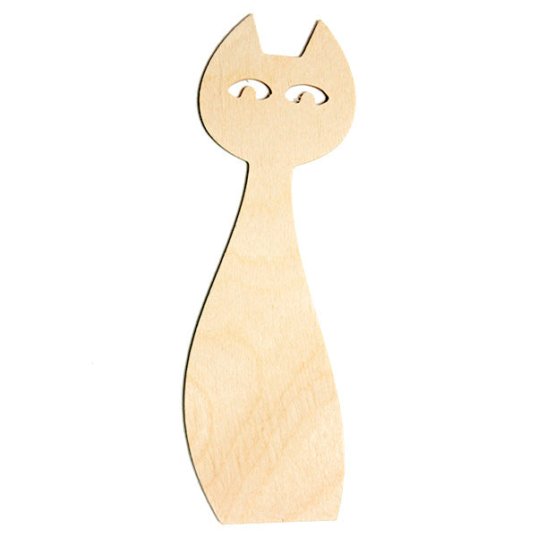 Prodotti in legno per decoupage - gatto segnalibro