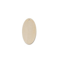 Prodotto in legno per la realizzazione di gioielli - ovale 6 cm
