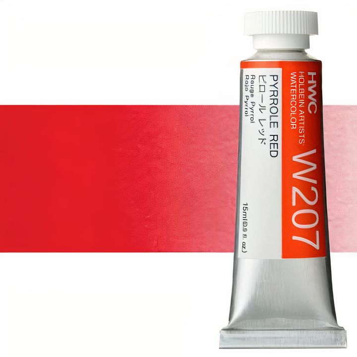 Colori ad acquarello professionali Holbein Artists 15 ml – pyrrol rosso