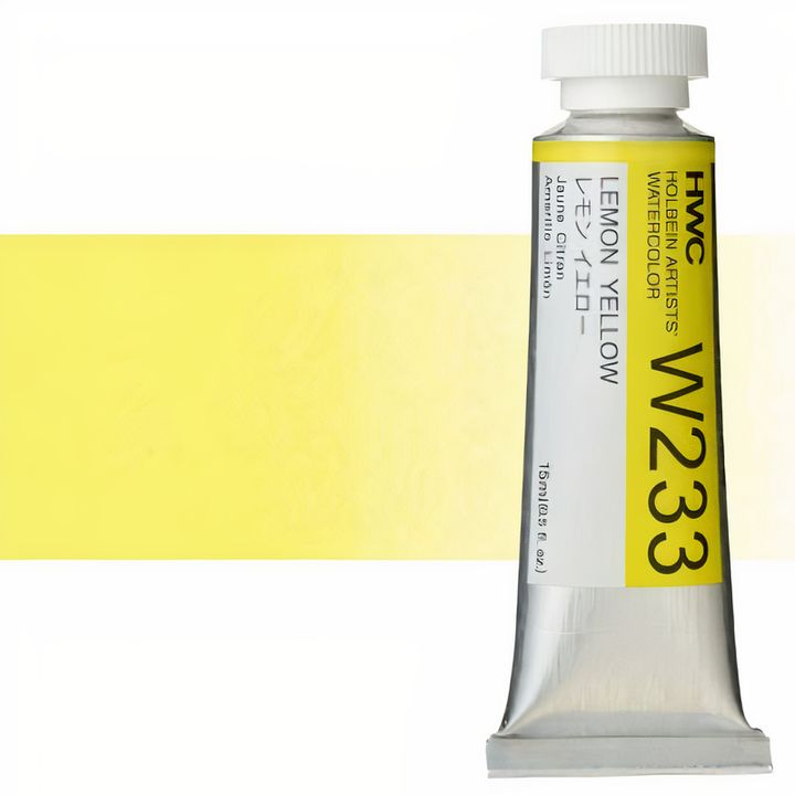 Colori ad acquarello professionali Holbein Artists 15 ml – giallo limone