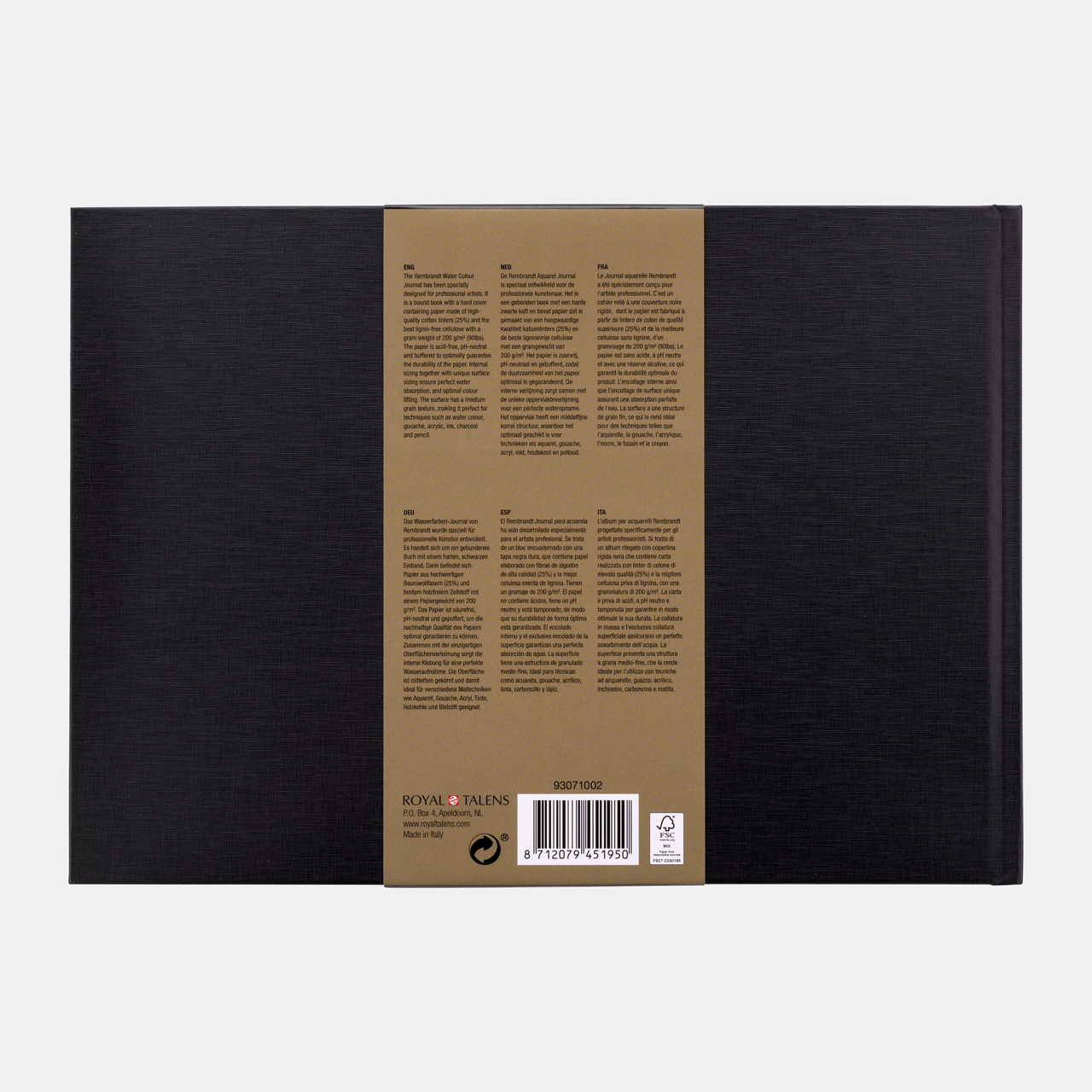 ROYAL TALENS Rembrandt blocco per acquerello CP 200 g/m² A4 incollato - 30 fogli