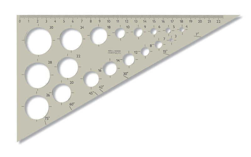 Riga triangolare con 18 cerchi