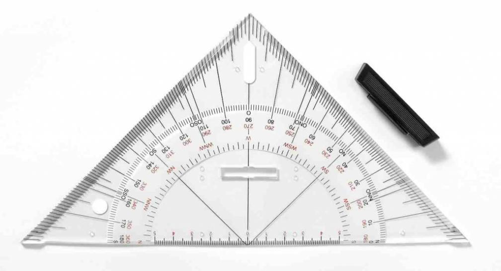 Riga triangolare LENIAR 45° / 25 cm