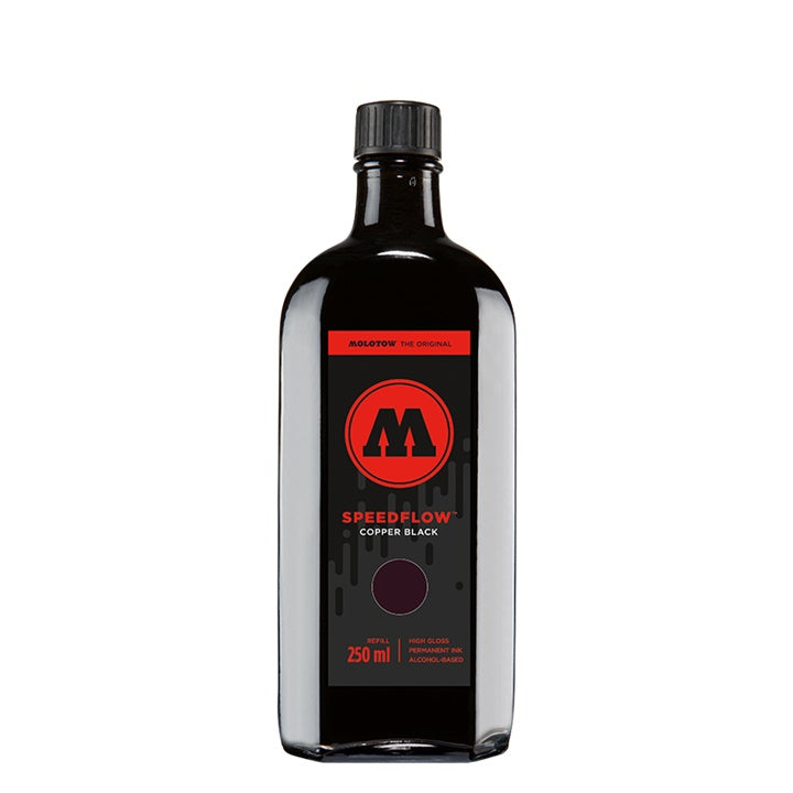 Ripieno di ricambio SPEEDFLOW COCKTAIL MOLOTOW - nero lucido 250 ml